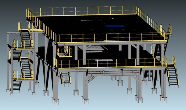 Inspection Stand 3D Zeichnung