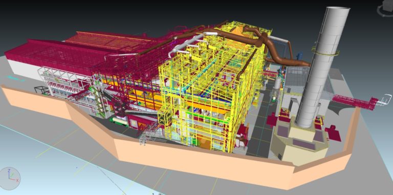 3D Model eines Stahlwerks