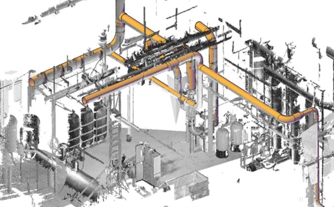 3D Scan Kellerverrohrung